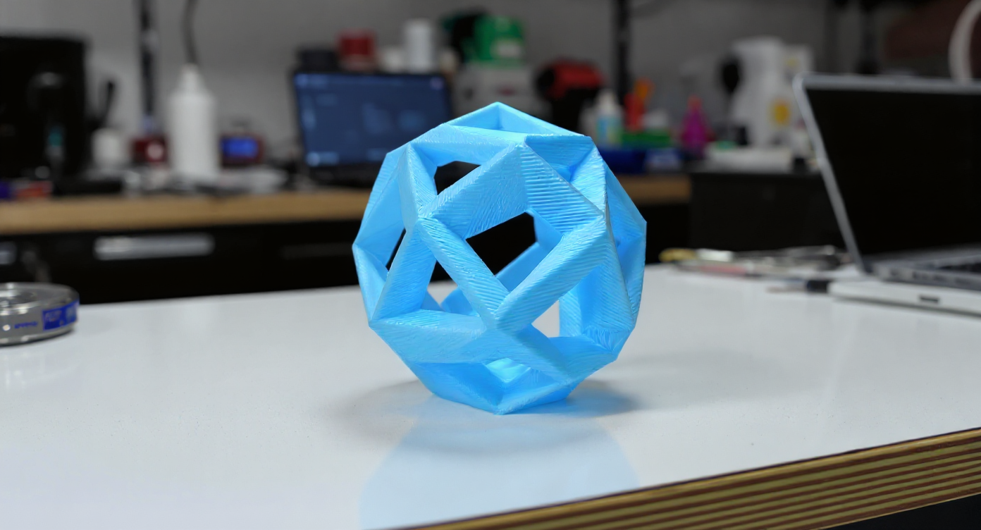 Impresión 3D en gran formato en resina. Impresora 3D en gran formato produciendo pieza técnica en resina.